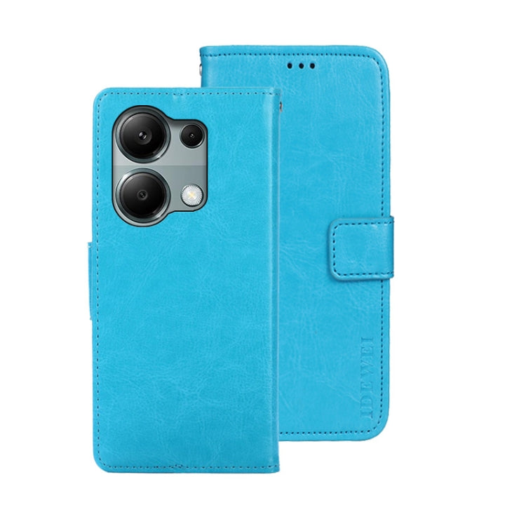 idewei Crazy Horse Texture Leather Phone Case, For Xiaomi Redmi A3 4G, For Xiaomi Redmi Note 13 Pro 4G, For Xiaomi Redmi Note 13 4G Global, For Xiaomi Poco X6 Pro 5G, For Xiaomi Poco X6 5G, For Xiaomi Redmi Note 13 5G