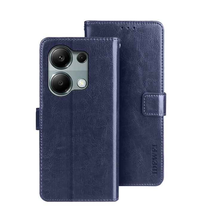 idewei Crazy Horse Texture Leather Phone Case, For Xiaomi Redmi A3 4G, For Xiaomi Redmi Note 13 Pro 4G, For Xiaomi Redmi Note 13 4G Global, For Xiaomi Poco X6 Pro 5G, For Xiaomi Poco X6 5G, For Xiaomi Redmi Note 13 5G