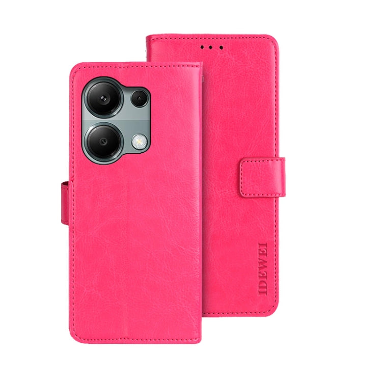 idewei Crazy Horse Texture Leather Phone Case, For Xiaomi Redmi A3 4G, For Xiaomi Redmi Note 13 Pro 4G, For Xiaomi Redmi Note 13 4G Global, For Xiaomi Poco X6 Pro 5G, For Xiaomi Poco X6 5G, For Xiaomi Redmi Note 13 5G