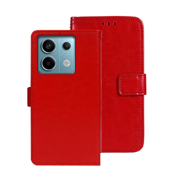 idewei Crazy Horse Texture Leather Phone Case, For Xiaomi Redmi 13C, For Xiaomi Redmi Note 13 Pro+ 5G, For Xiaomi Redmi Note 13 Pro 5G, For Xiaomi 13T / 13T Pro, For Xiaomi Redmi 12 4G, For Xiaomi Poco F5 5G
