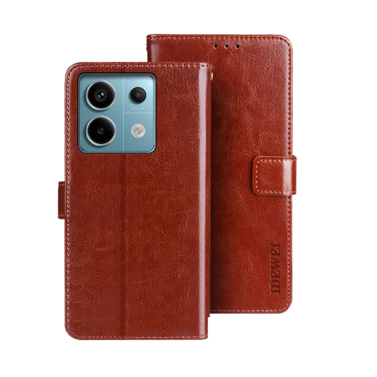 idewei Crazy Horse Texture Leather Phone Case, For Xiaomi Redmi 13C, For Xiaomi Redmi Note 13 Pro+ 5G, For Xiaomi Redmi Note 13 Pro 5G, For Xiaomi 13T / 13T Pro, For Xiaomi Redmi 12 4G, For Xiaomi Poco F5 5G