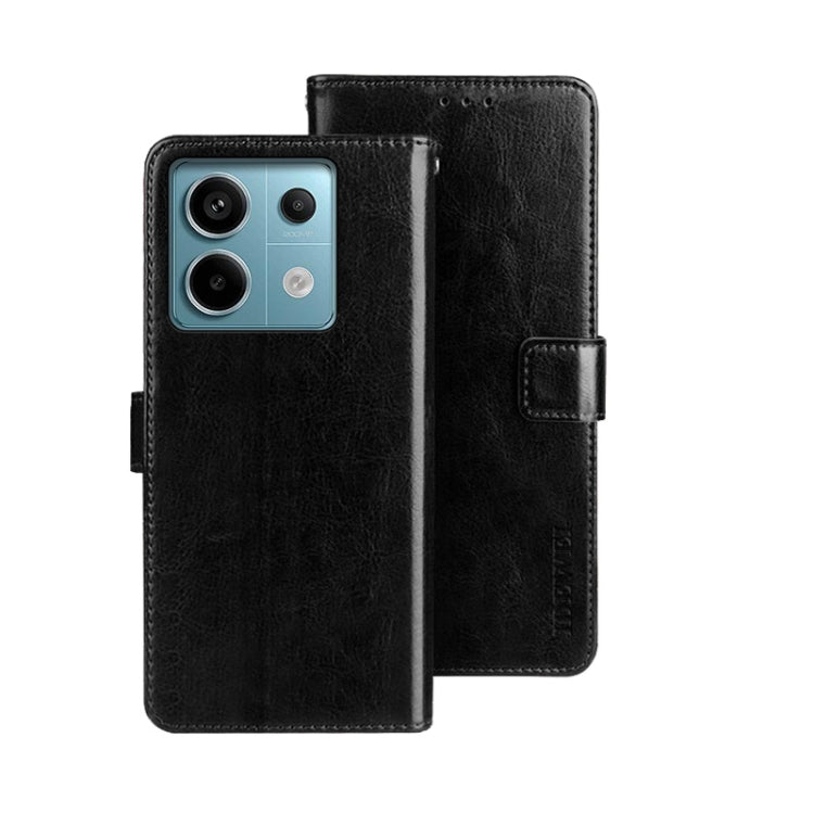 idewei Crazy Horse Texture Leather Phone Case, For Xiaomi Redmi 13C, For Xiaomi Redmi Note 13 Pro+ 5G, For Xiaomi Redmi Note 13 Pro 5G, For Xiaomi 13T / 13T Pro, For Xiaomi Redmi 12 4G, For Xiaomi Poco F5 5G