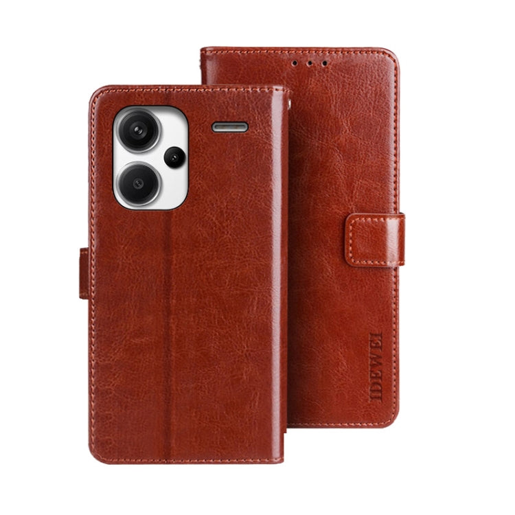 idewei Crazy Horse Texture Leather Phone Case, For Xiaomi Redmi 13C, For Xiaomi Redmi Note 13 Pro+ 5G, For Xiaomi Redmi Note 13 Pro 5G, For Xiaomi 13T / 13T Pro, For Xiaomi Redmi 12 4G, For Xiaomi Poco F5 5G