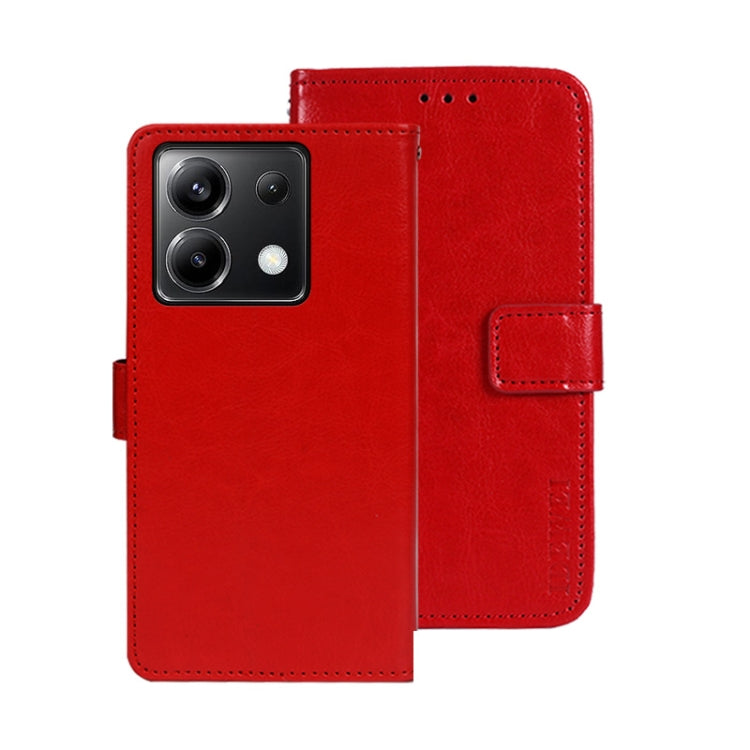 idewei Crazy Horse Texture Leather Phone Case, For Xiaomi Redmi A3 4G, For Xiaomi Redmi Note 13 Pro 4G, For Xiaomi Redmi Note 13 4G Global, For Xiaomi Poco X6 Pro 5G, For Xiaomi Poco X6 5G, For Xiaomi Redmi Note 13 5G