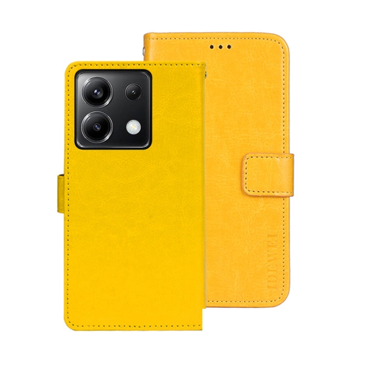 idewei Crazy Horse Texture Leather Phone Case, For Xiaomi Redmi A3 4G, For Xiaomi Redmi Note 13 Pro 4G, For Xiaomi Redmi Note 13 4G Global, For Xiaomi Poco X6 Pro 5G, For Xiaomi Poco X6 5G, For Xiaomi Redmi Note 13 5G