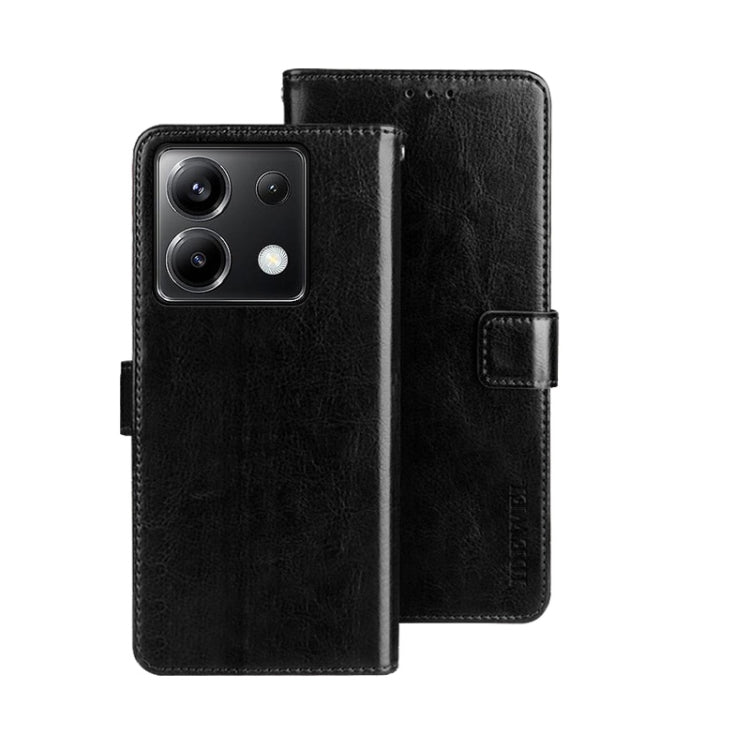 idewei Crazy Horse Texture Leather Phone Case, For Xiaomi Redmi A3 4G, For Xiaomi Redmi Note 13 Pro 4G, For Xiaomi Redmi Note 13 4G Global, For Xiaomi Poco X6 Pro 5G, For Xiaomi Poco X6 5G, For Xiaomi Redmi Note 13 5G