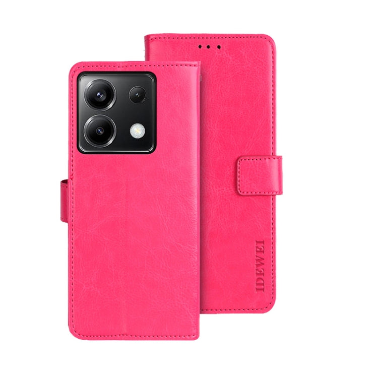 idewei Crazy Horse Texture Leather Phone Case, For Xiaomi Redmi A3 4G, For Xiaomi Redmi Note 13 Pro 4G, For Xiaomi Redmi Note 13 4G Global, For Xiaomi Poco X6 Pro 5G, For Xiaomi Poco X6 5G, For Xiaomi Redmi Note 13 5G