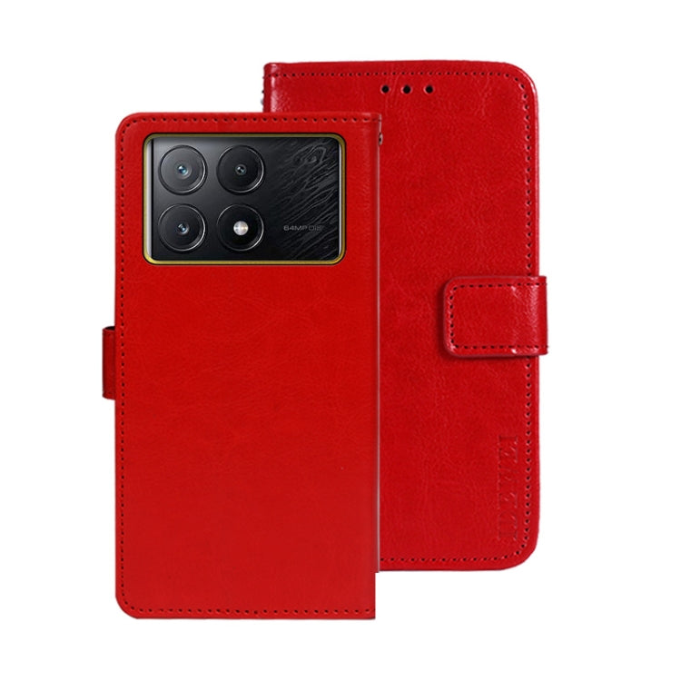 idewei Crazy Horse Texture Leather Phone Case, For Xiaomi Redmi A3 4G, For Xiaomi Redmi Note 13 Pro 4G, For Xiaomi Redmi Note 13 4G Global, For Xiaomi Poco X6 Pro 5G, For Xiaomi Poco X6 5G, For Xiaomi Redmi Note 13 5G