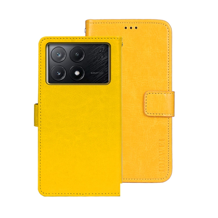 idewei Crazy Horse Texture Leather Phone Case, For Xiaomi Redmi A3 4G, For Xiaomi Redmi Note 13 Pro 4G, For Xiaomi Redmi Note 13 4G Global, For Xiaomi Poco X6 Pro 5G, For Xiaomi Poco X6 5G, For Xiaomi Redmi Note 13 5G