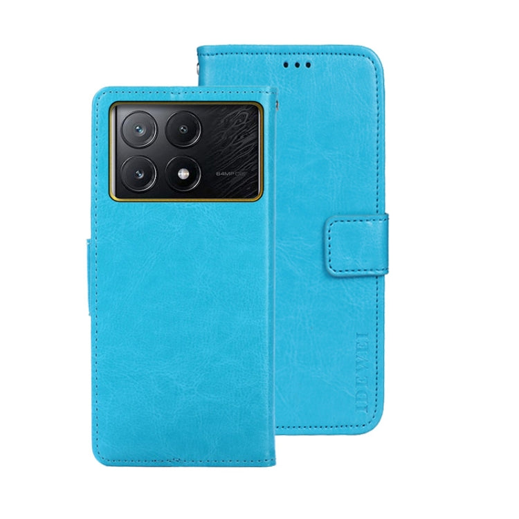 idewei Crazy Horse Texture Leather Phone Case, For Xiaomi Redmi A3 4G, For Xiaomi Redmi Note 13 Pro 4G, For Xiaomi Redmi Note 13 4G Global, For Xiaomi Poco X6 Pro 5G, For Xiaomi Poco X6 5G, For Xiaomi Redmi Note 13 5G