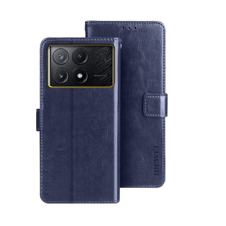 idewei Crazy Horse Texture Leather Phone Case, For Xiaomi Redmi A3 4G, For Xiaomi Redmi Note 13 Pro 4G, For Xiaomi Redmi Note 13 4G Global, For Xiaomi Poco X6 Pro 5G, For Xiaomi Poco X6 5G, For Xiaomi Redmi Note 13 5G