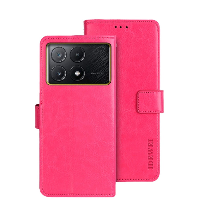 idewei Crazy Horse Texture Leather Phone Case, For Xiaomi Redmi A3 4G, For Xiaomi Redmi Note 13 Pro 4G, For Xiaomi Redmi Note 13 4G Global, For Xiaomi Poco X6 Pro 5G, For Xiaomi Poco X6 5G, For Xiaomi Redmi Note 13 5G