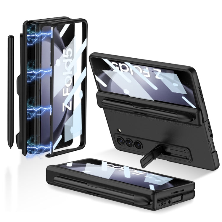 GKK Full Coverage Magnetic Fold Hinge Phone Case with Pen Slots, For Samsung Galaxy Z Fold5
