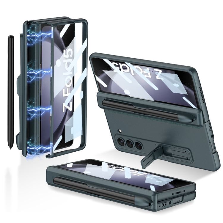 GKK Full Coverage Magnetic Fold Hinge Phone Case with Pen Slots, For Samsung Galaxy Z Fold5