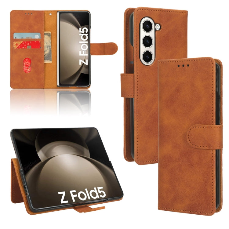 Skin Feel Magnetic Flip Leather Phone Case, For Galaxy Z Fold8 5G, For Galaxy Z Fold8 Ultra 5G, For Samsung Galaxy Z Fold7 5G, For Samsung Galaxy Z Fold5