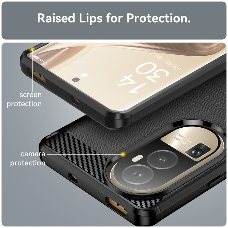Brushed Texture Carbon Fiber TPU Phone Case, For OPPO Reno10 5G Global, For OPPO Reno10 Pro 5G Global / Reno10 Global, For OPPO A78 4G