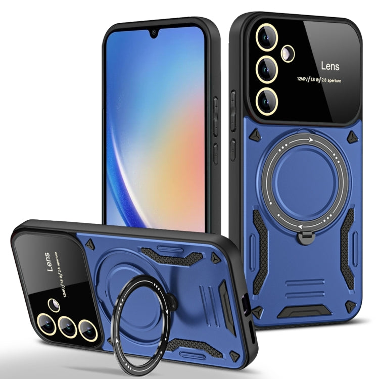 Large Window MagSafe Holder Phone Case, For Samsung Galaxy A34 5G, For Samsung Galaxy A54 5G, For Samsung Galaxy S23 Ultra 5G, For Samsung Galaxy S23+ 5G, For Samsung Galaxy A14 5G