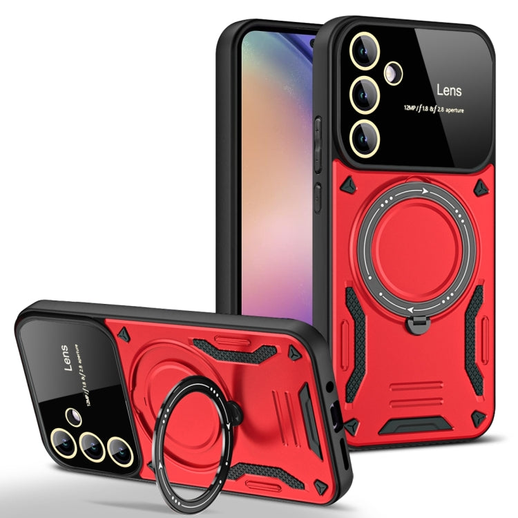 Large Window MagSafe Holder Phone Case, For Samsung Galaxy A34 5G, For Samsung Galaxy A54 5G, For Samsung Galaxy S23 Ultra 5G, For Samsung Galaxy S23+ 5G, For Samsung Galaxy A14 5G