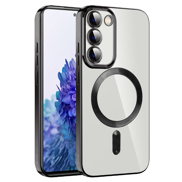 CD Texture Plating TPU MagSafe Phone Case with Lens Film, For Samsung Galaxy S20 FE, For Samsung Galaxy S22 Ultra 5G, For Samsung Galaxy S22+ 5G, For Samsung Galaxy S22 5G, For Samsung Galaxy S21 FE 5G, For Samsung Galaxy S21 5G