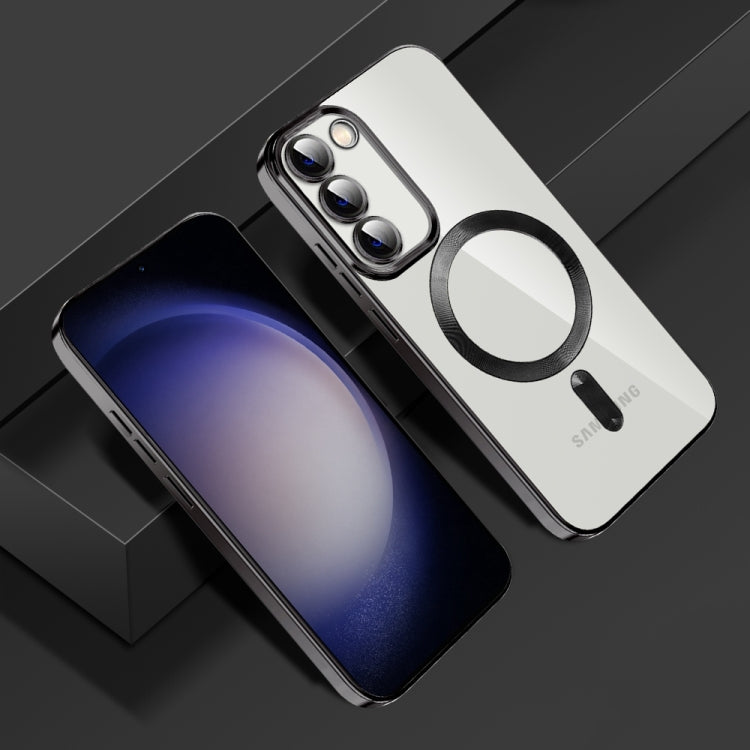 CD Texture Plating TPU MagSafe Phone Case with Lens Film, For Samsung Galaxy S20 FE, For Samsung Galaxy S22 Ultra 5G, For Samsung Galaxy S22+ 5G, For Samsung Galaxy S22 5G, For Samsung Galaxy S21 FE 5G, For Samsung Galaxy S21 5G