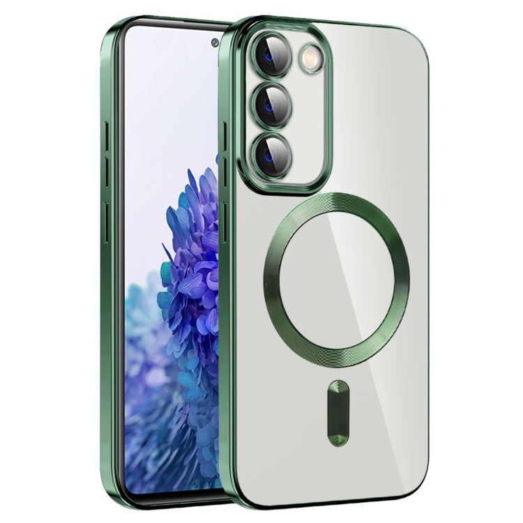 CD Texture Plating TPU MagSafe Phone Case with Lens Film, For Samsung Galaxy S20 FE, For Samsung Galaxy S22 Ultra 5G, For Samsung Galaxy S22+ 5G, For Samsung Galaxy S22 5G, For Samsung Galaxy S21 FE 5G, For Samsung Galaxy S21 5G