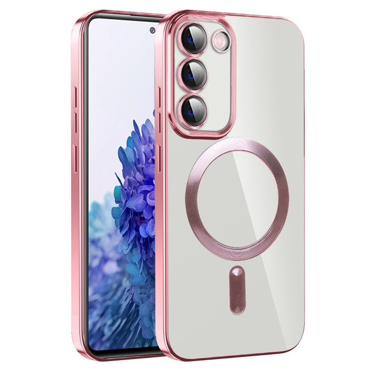 CD Texture Plating TPU MagSafe Phone Case with Lens Film, For Samsung Galaxy S20 FE, For Samsung Galaxy S22 Ultra 5G, For Samsung Galaxy S22+ 5G, For Samsung Galaxy S22 5G, For Samsung Galaxy S21 FE 5G, For Samsung Galaxy S21 5G