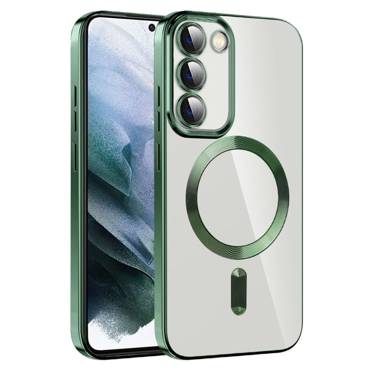 CD Texture Plating TPU MagSafe Phone Case with Lens Film, For Samsung Galaxy S20 FE, For Samsung Galaxy S22 Ultra 5G, For Samsung Galaxy S22+ 5G, For Samsung Galaxy S22 5G, For Samsung Galaxy S21 FE 5G, For Samsung Galaxy S21 5G