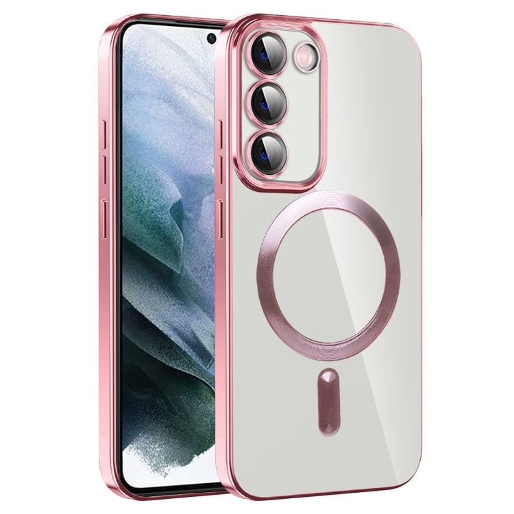 CD Texture Plating TPU MagSafe Phone Case with Lens Film, For Samsung Galaxy S20 FE, For Samsung Galaxy S22 Ultra 5G, For Samsung Galaxy S22+ 5G, For Samsung Galaxy S22 5G, For Samsung Galaxy S21 FE 5G, For Samsung Galaxy S21 5G
