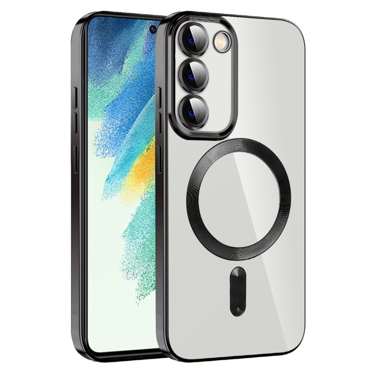 CD Texture Plating TPU MagSafe Phone Case with Lens Film, For Samsung Galaxy S20 FE, For Samsung Galaxy S22 Ultra 5G, For Samsung Galaxy S22+ 5G, For Samsung Galaxy S22 5G, For Samsung Galaxy S21 FE 5G, For Samsung Galaxy S21 5G