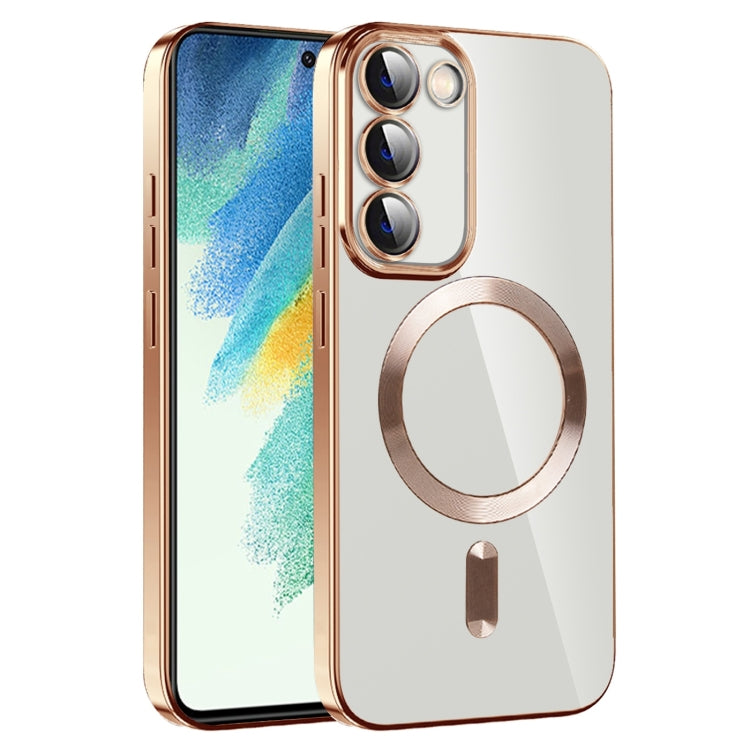 CD Texture Plating TPU MagSafe Phone Case with Lens Film, For Samsung Galaxy S20 FE, For Samsung Galaxy S22 Ultra 5G, For Samsung Galaxy S22+ 5G, For Samsung Galaxy S22 5G, For Samsung Galaxy S21 FE 5G, For Samsung Galaxy S21 5G