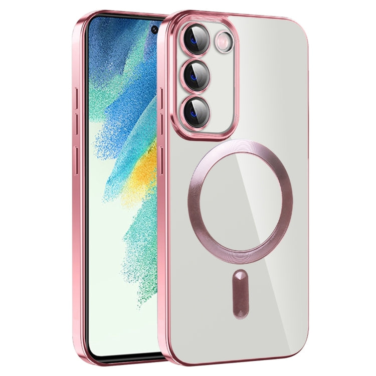 CD Texture Plating TPU MagSafe Phone Case with Lens Film, For Samsung Galaxy S20 FE, For Samsung Galaxy S22 Ultra 5G, For Samsung Galaxy S22+ 5G, For Samsung Galaxy S22 5G, For Samsung Galaxy S21 FE 5G, For Samsung Galaxy S21 5G