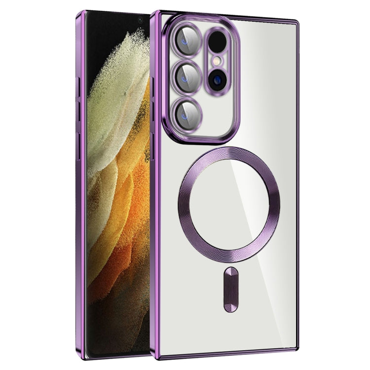 CD Texture Plating TPU MagSafe Phone Case with Lens Film, For Samsung Galaxy S21+ 5G, For Samsung Galaxy S21 Ultra 5G, For Samsung Galaxy Note20 Ultra, For Samsung Galaxy S20 Ultra