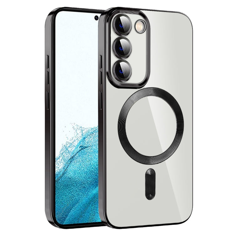 CD Texture Plating TPU MagSafe Phone Case with Lens Film, For Samsung Galaxy S20 FE, For Samsung Galaxy S22 Ultra 5G, For Samsung Galaxy S22+ 5G, For Samsung Galaxy S22 5G, For Samsung Galaxy S21 FE 5G, For Samsung Galaxy S21 5G