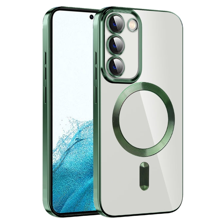 CD Texture Plating TPU MagSafe Phone Case with Lens Film, For Samsung Galaxy S20 FE, For Samsung Galaxy S22 Ultra 5G, For Samsung Galaxy S22+ 5G, For Samsung Galaxy S22 5G, For Samsung Galaxy S21 FE 5G, For Samsung Galaxy S21 5G