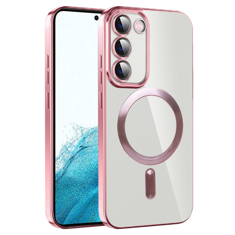 CD Texture Plating TPU MagSafe Phone Case with Lens Film, For Samsung Galaxy S20 FE, For Samsung Galaxy S22 Ultra 5G, For Samsung Galaxy S22+ 5G, For Samsung Galaxy S22 5G, For Samsung Galaxy S21 FE 5G, For Samsung Galaxy S21 5G