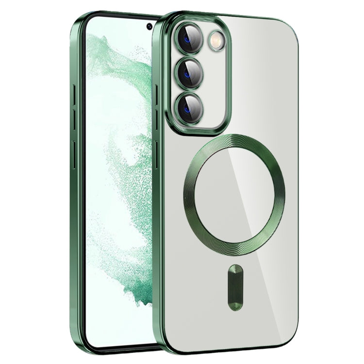 CD Texture Plating TPU MagSafe Phone Case with Lens Film, For Samsung Galaxy S20 FE, For Samsung Galaxy S22 Ultra 5G, For Samsung Galaxy S22+ 5G, For Samsung Galaxy S22 5G, For Samsung Galaxy S21 FE 5G, For Samsung Galaxy S21 5G