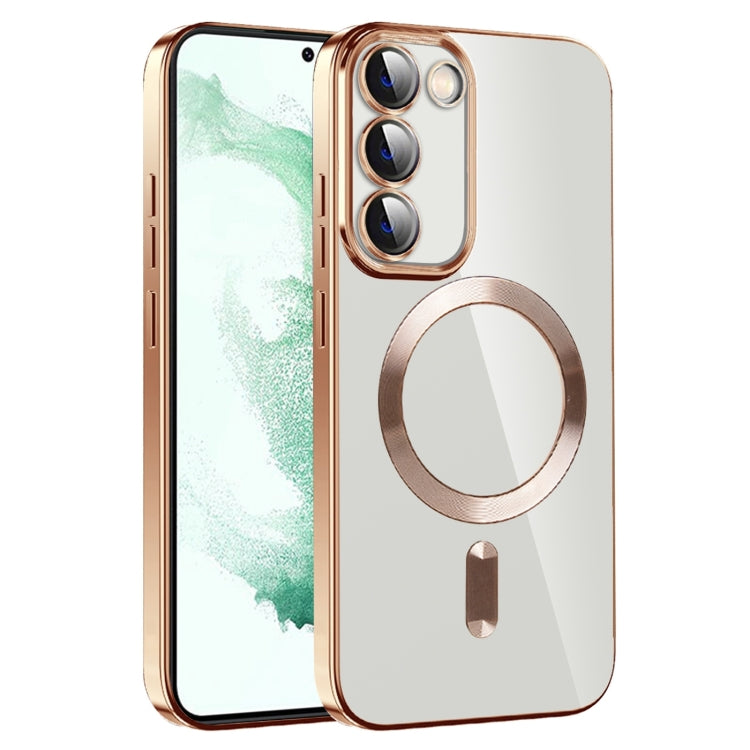 CD Texture Plating TPU MagSafe Phone Case with Lens Film, For Samsung Galaxy S20 FE, For Samsung Galaxy S22 Ultra 5G, For Samsung Galaxy S22+ 5G, For Samsung Galaxy S22 5G, For Samsung Galaxy S21 FE 5G, For Samsung Galaxy S21 5G