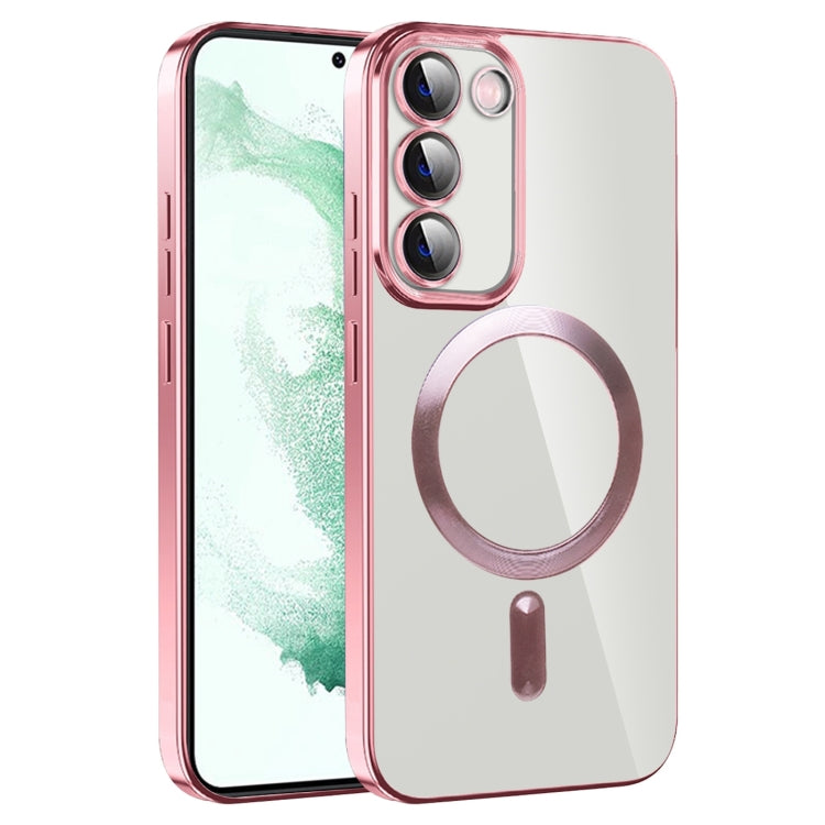 CD Texture Plating TPU MagSafe Phone Case with Lens Film, For Samsung Galaxy S20 FE, For Samsung Galaxy S22 Ultra 5G, For Samsung Galaxy S22+ 5G, For Samsung Galaxy S22 5G, For Samsung Galaxy S21 FE 5G, For Samsung Galaxy S21 5G