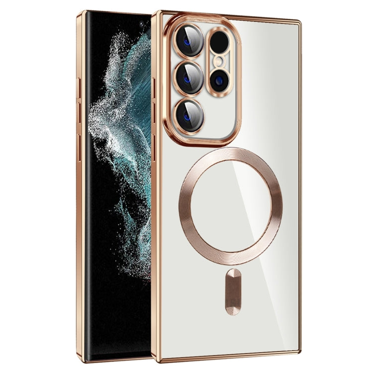 CD Texture Plating TPU MagSafe Phone Case with Lens Film, For Samsung Galaxy S20 FE, For Samsung Galaxy S22 Ultra 5G, For Samsung Galaxy S22+ 5G, For Samsung Galaxy S22 5G, For Samsung Galaxy S21 FE 5G, For Samsung Galaxy S21 5G