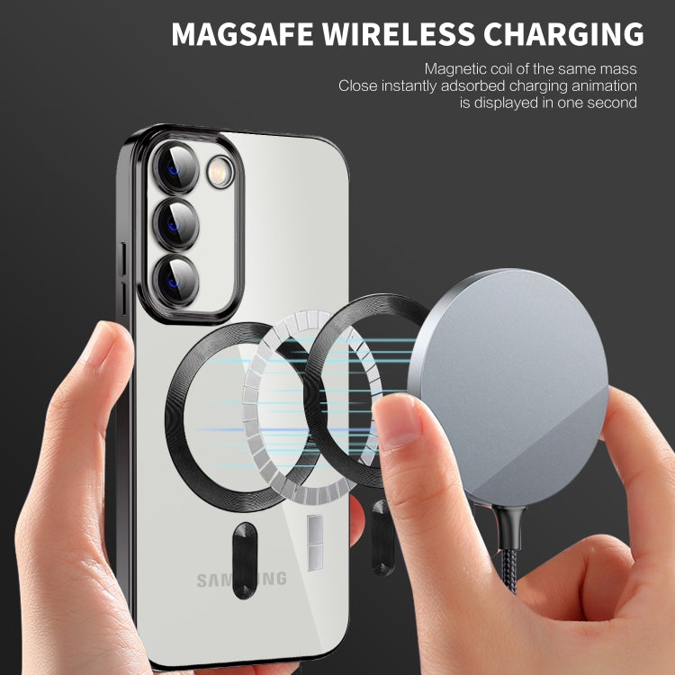 CD Texture Plating TPU MagSafe Phone Case with Lens Film, For Samsung Galaxy S20 FE, For Samsung Galaxy S22 Ultra 5G, For Samsung Galaxy S22+ 5G, For Samsung Galaxy S22 5G, For Samsung Galaxy S21 FE 5G, For Samsung Galaxy S21 5G