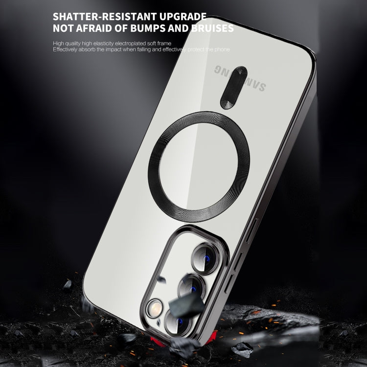 CD Texture Plating TPU MagSafe Phone Case with Lens Film, For Samsung Galaxy S20 FE, For Samsung Galaxy S22 Ultra 5G, For Samsung Galaxy S22+ 5G, For Samsung Galaxy S22 5G, For Samsung Galaxy S21 FE 5G, For Samsung Galaxy S21 5G