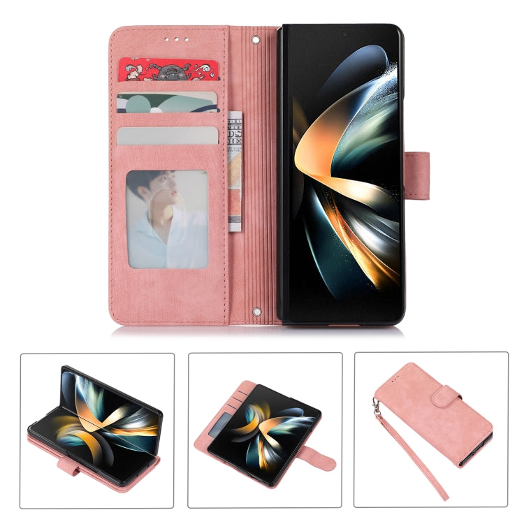 Horizontal Flip Leather Phone Case with Long Lanyard, For Samsung Galaxy Z Fold5, For Samsung Galaxy Z Flip5