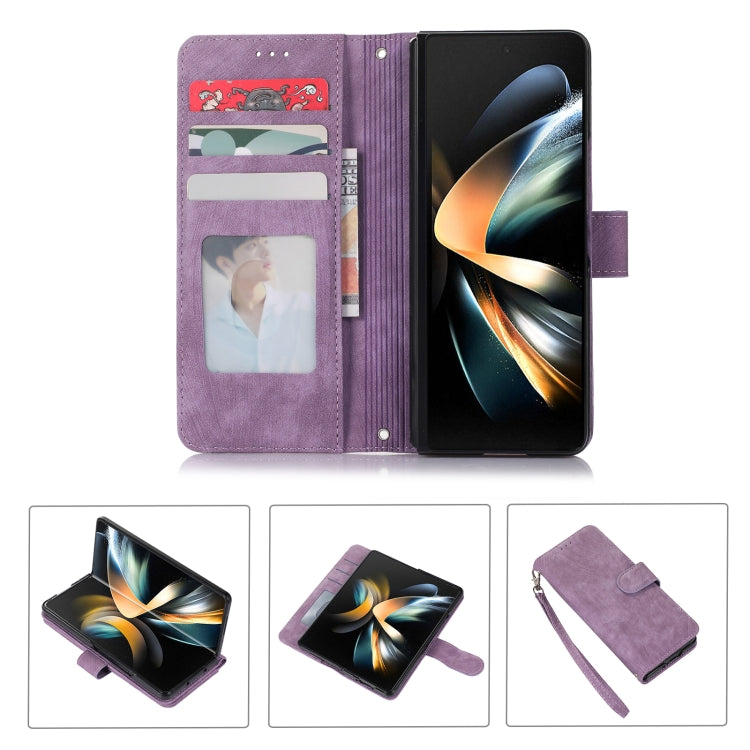 Horizontal Flip Leather Phone Case with Long Lanyard, For Samsung Galaxy Z Fold5, For Samsung Galaxy Z Flip5
