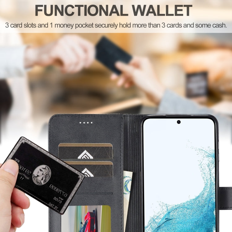 LC.IMEEKE Calf Texture Leather Phone Case, For Samsung Galaxy S23 FE 5G, For Samsung Galaxy A55 5G, For Samsung Galaxy A05, For Samsung Galaxy A05S, For Samsung Galaxy A35 5G, For Samsung Galaxy S24 Ultra 5G, For Samsung Galaxy S24+ 5G                 ...