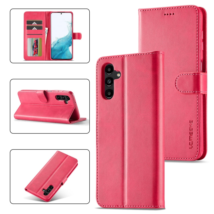 LC.IMEEKE Calf Texture Leather Phone Case, For Samsung Galaxy S23 FE 5G, For Samsung Galaxy A55 5G, For Samsung Galaxy A05, For Samsung Galaxy A05S, For Samsung Galaxy A35 5G, For Samsung Galaxy S24 Ultra 5G, For Samsung Galaxy S24+ 5G                 ...