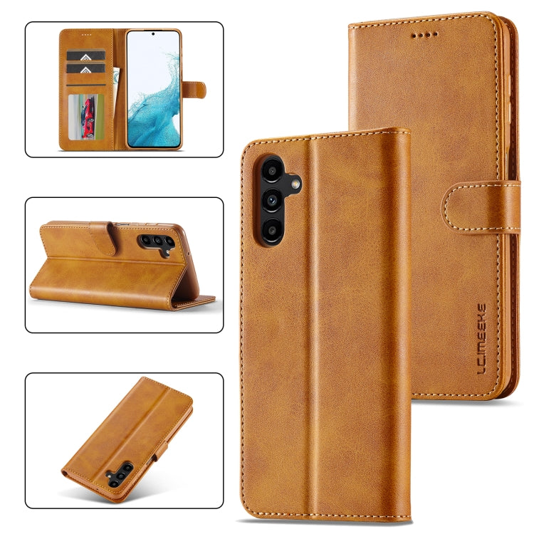 LC.IMEEKE Calf Texture Leather Phone Case, For Samsung Galaxy S23 FE 5G, For Samsung Galaxy A55 5G, For Samsung Galaxy A05, For Samsung Galaxy A05S, For Samsung Galaxy A35 5G, For Samsung Galaxy S24 Ultra 5G, For Samsung Galaxy S24+ 5G                 ...