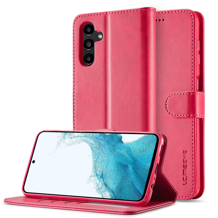LC.IMEEKE Calf Texture Leather Phone Case, For Samsung Galaxy S23 FE 5G, For Samsung Galaxy A55 5G, For Samsung Galaxy A05, For Samsung Galaxy A05S, For Samsung Galaxy A35 5G, For Samsung Galaxy S24 Ultra 5G, For Samsung Galaxy S24+ 5G                 ...