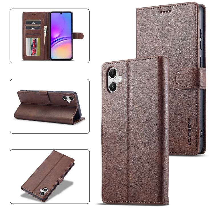LC.IMEEKE Calf Texture Leather Phone Case, For Samsung Galaxy S23 FE 5G, For Samsung Galaxy A55 5G, For Samsung Galaxy A05, For Samsung Galaxy A05S, For Samsung Galaxy A35 5G, For Samsung Galaxy S24 Ultra 5G, For Samsung Galaxy S24+ 5G                 ...