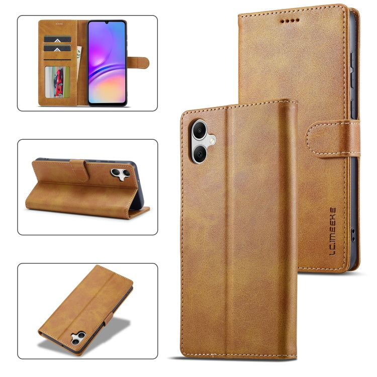 LC.IMEEKE Calf Texture Leather Phone Case, For Samsung Galaxy S23 FE 5G, For Samsung Galaxy A55 5G, For Samsung Galaxy A05, For Samsung Galaxy A05S, For Samsung Galaxy A35 5G, For Samsung Galaxy S24 Ultra 5G, For Samsung Galaxy S24+ 5G                 ...