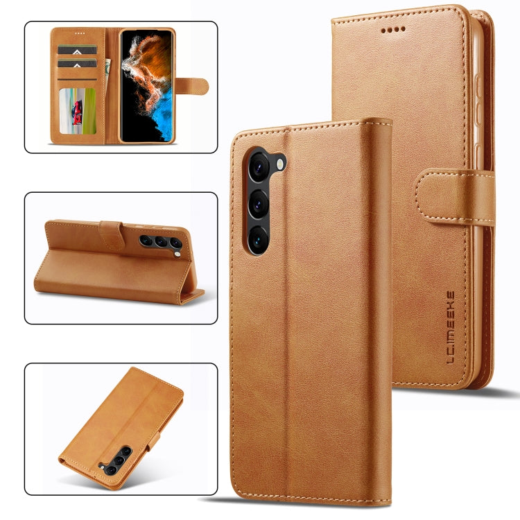 LC.IMEEKE Calf Texture Leather Phone Case, For Samsung Galaxy S24 Ultra 5G, For Samsung Galaxy S23 FE 5G, For Samsung Galaxy A55 5G, For Samsung Galaxy A05, For Samsung Galaxy A05S, For Samsung Galaxy A35 5G, For Samsung Galaxy S24+ 5G                 ...